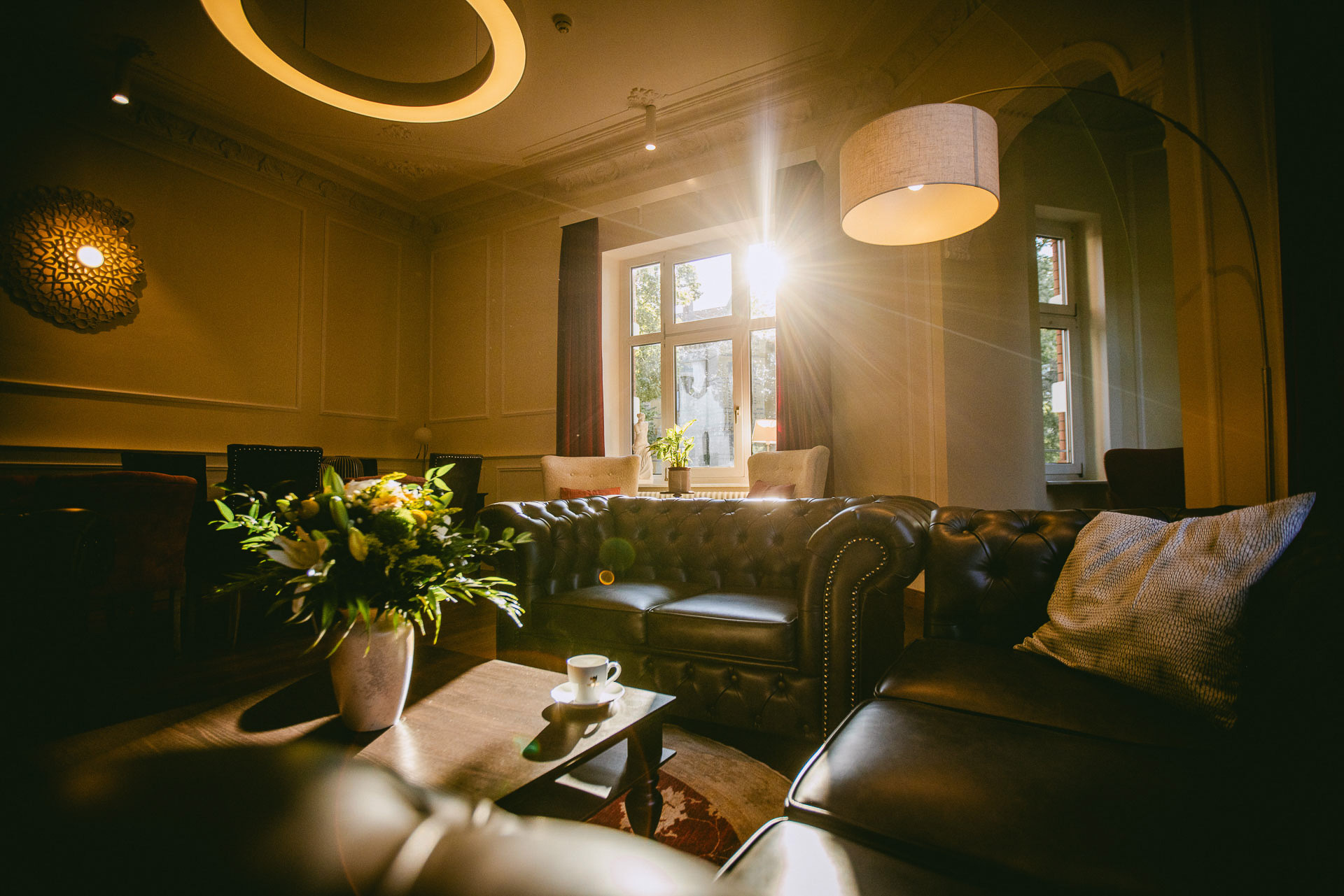 Kaminzimmer im Hotel Johanniterhaus Wittenberg